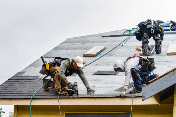Professional Gutter Installation technician working in Macon, MO